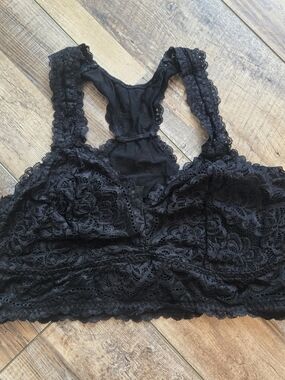 Torrid Curves Black Lace Racerback Bralette - Size 1 - Plus Size 1X 14/16